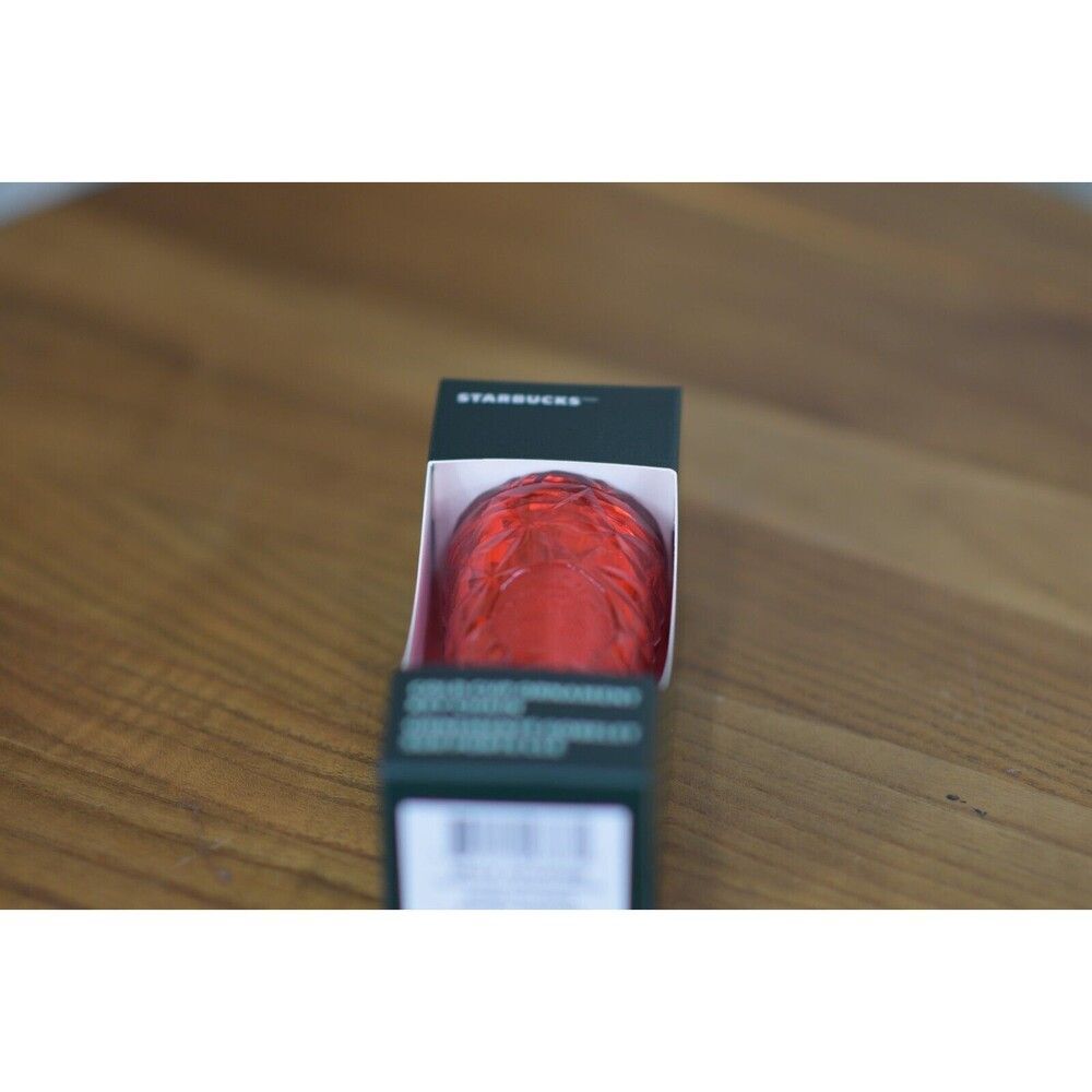 Starbucks Red Jeweled Cold Cup Keychain Shot Glass Storage Ornament NEW - Picture 2 of 4